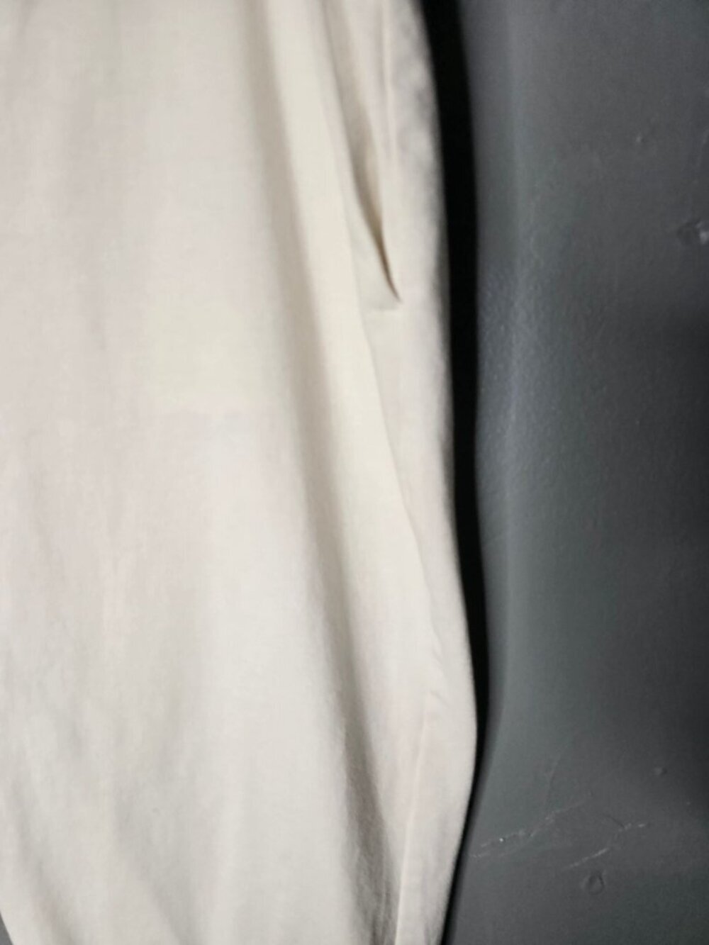 Eileen Fisher White Straight Leg Organic Cotton Pant Large Minimalist - Picture 3 of 12